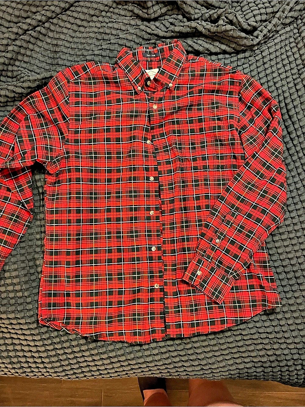 St. John's Bay Easy Care Men’s Plaid Button Down Shirt Size Large